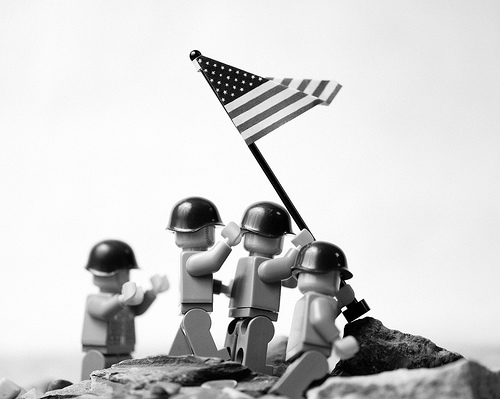 Raising the flag on Iwo Jima