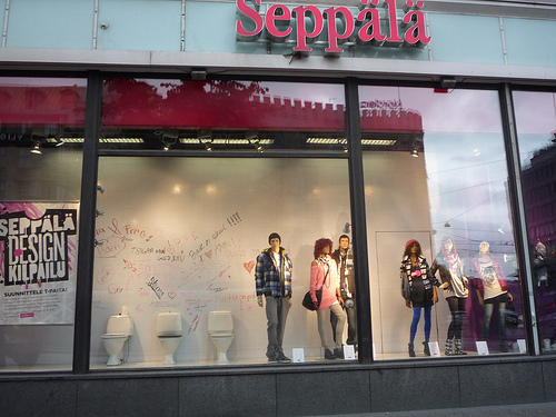 Campagne de pub vitrine pour Seppälä