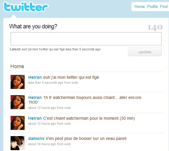 Bug twitter
