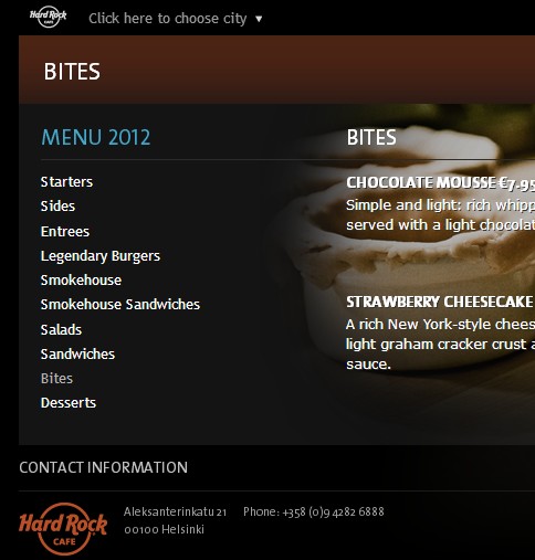 hard rock café bites